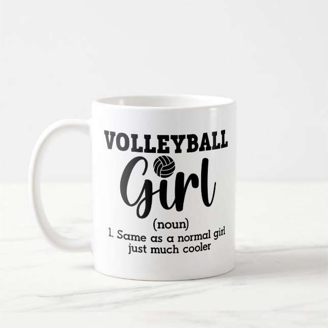 Volleyball Girl Definition Coffee Mug (Left)