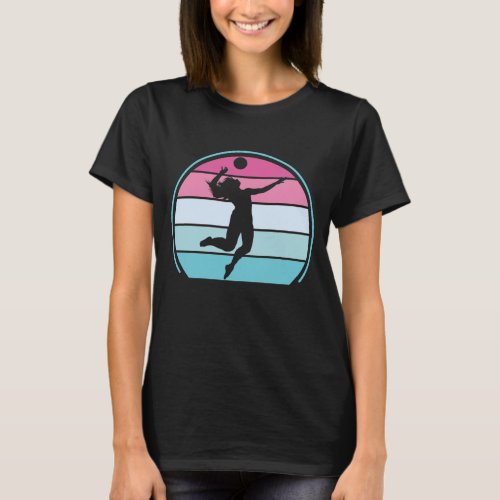 Volleyball Girl Retro Vintage T_Shirt