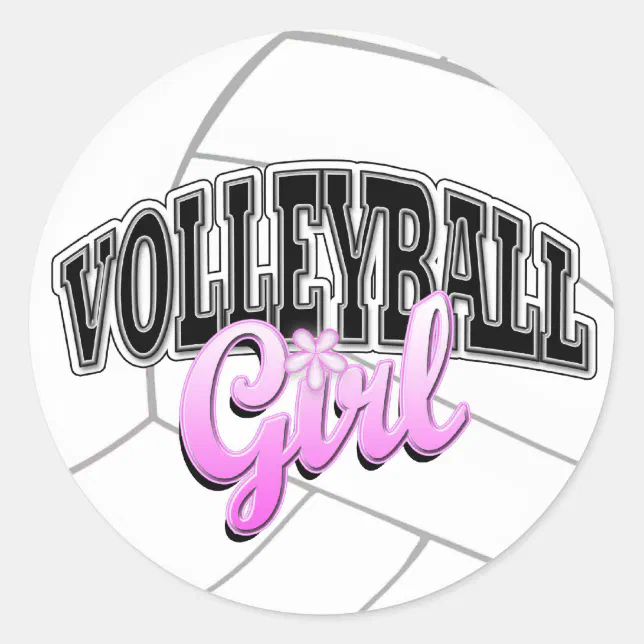 Volleyball Girl Stickers | Zazzle