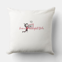 Volleyball Girl Throw Pillow