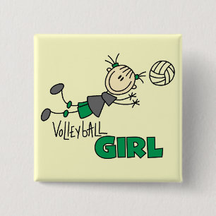 Volleyball Girl Tshirts and Gifts Pinback Button