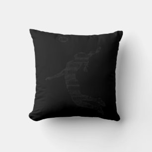 Volleyball Girl Women Youth Player 6 Throw Pillow