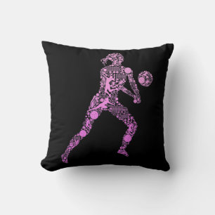 Volleyball Girl Women Youth Player 7 Throw Pillow