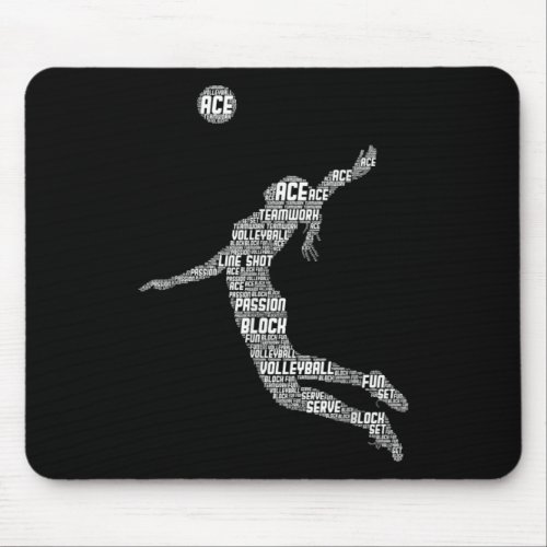 Volleyball Girl Women Youth Player  Mouse Pad