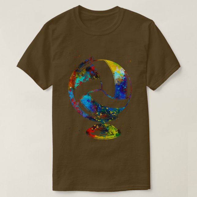 Volleyball Globe 1 T-Shirt (Design Front)