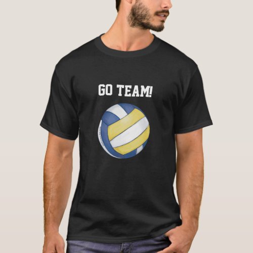 Volleyball Go Team Customizable Mens T_Shirt