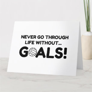 VOLLEYBALL GOALS LETTERPRESS THANK YOU CARD