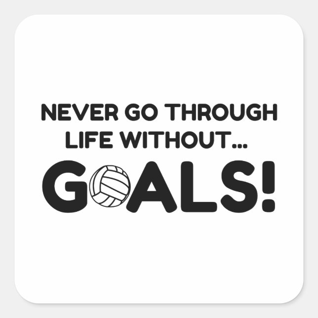 VOLLEYBALL GOALS SQUARE STICKER (Front)