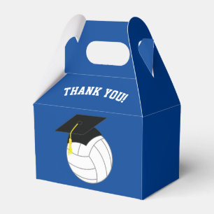 Volleyball Graduation Sports Blue Favor Boxes