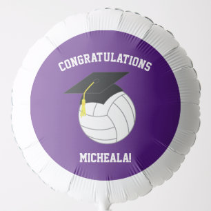 Volleyball Graduation Sports Purple Balloon