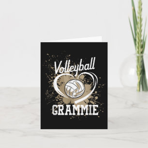 Volleyball Grammie Heart Volleyball Player Card