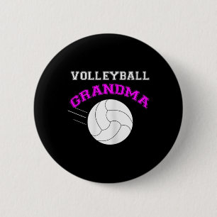 Volleyball Grandma  Support Button