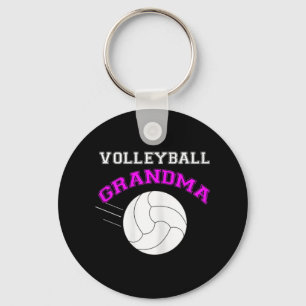 Volleyball Grandma Support Keychain