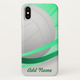 Volleyball Green Customize Personalize iPhone X Case