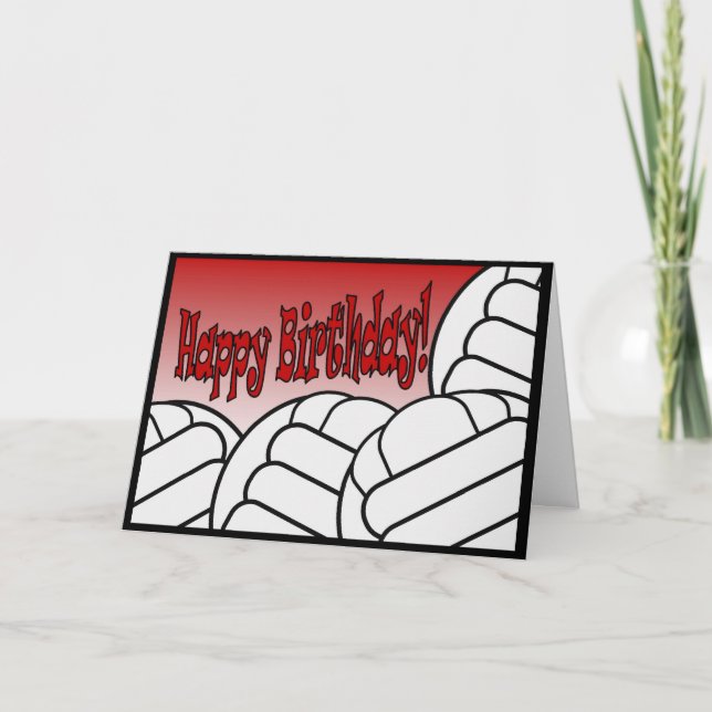 Volleyball - Happy Birthday from Biggest Fan! Card (Front)