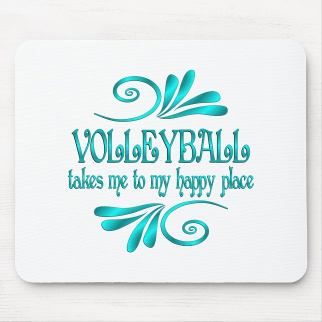 Volleyball Happy Place Mouse Pad (Front)