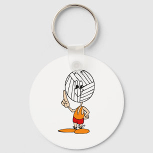 Volleyball Head Keychain