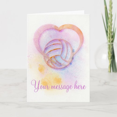 Volleyball Heart Greeting Card