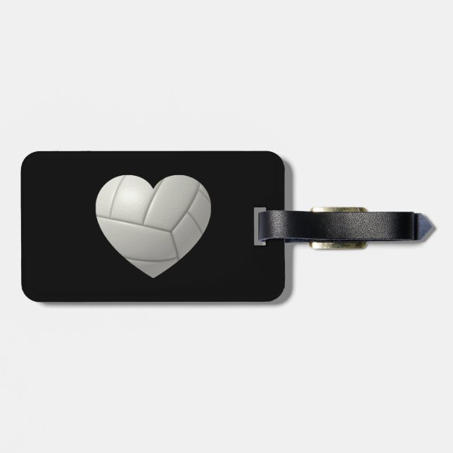 Volleyball Heart Luggage Tag (Back Horizontal)