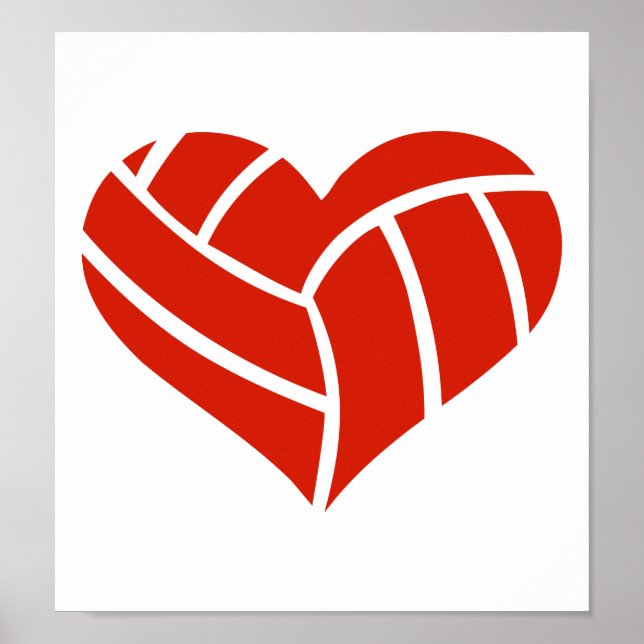 Volleyball heart poster (Front)