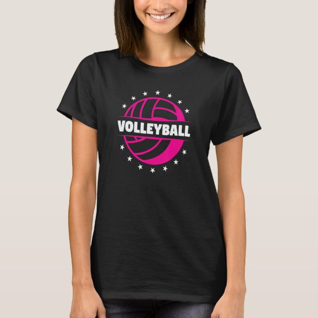 Volleyball Heart Sports Athlete Player Coaches T-Shirt (Front)