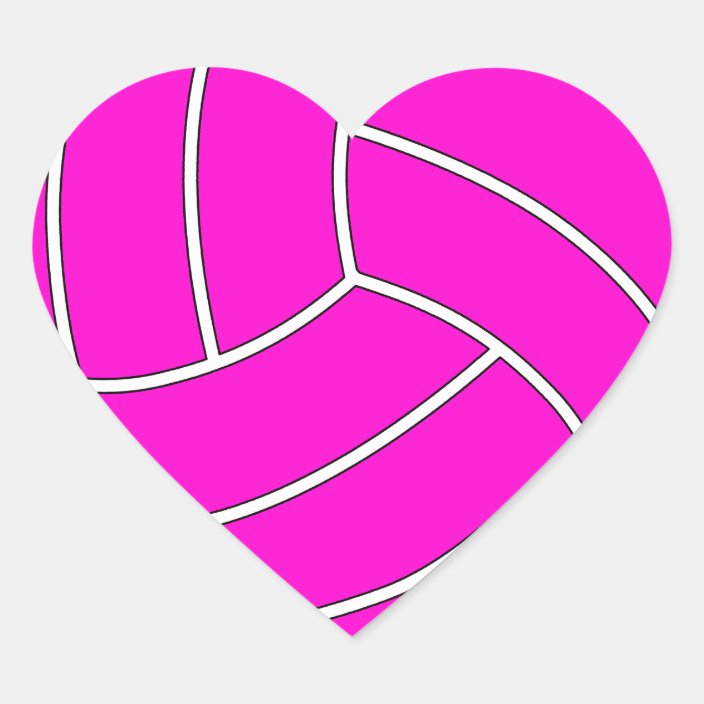 Volleyball Heart Stickers
