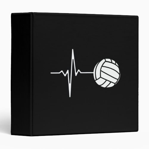 Volleyball Heartbeat 3 Ring Binder