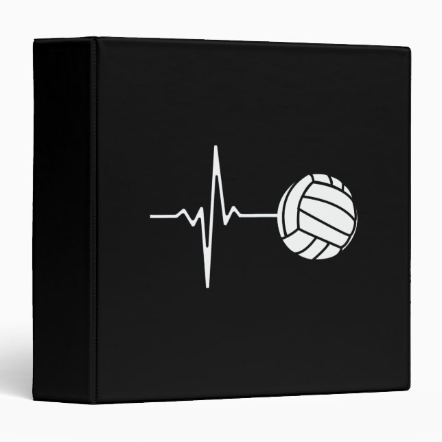 Volleyball Heartbeat 3 Ring Binder (Front/Spine)