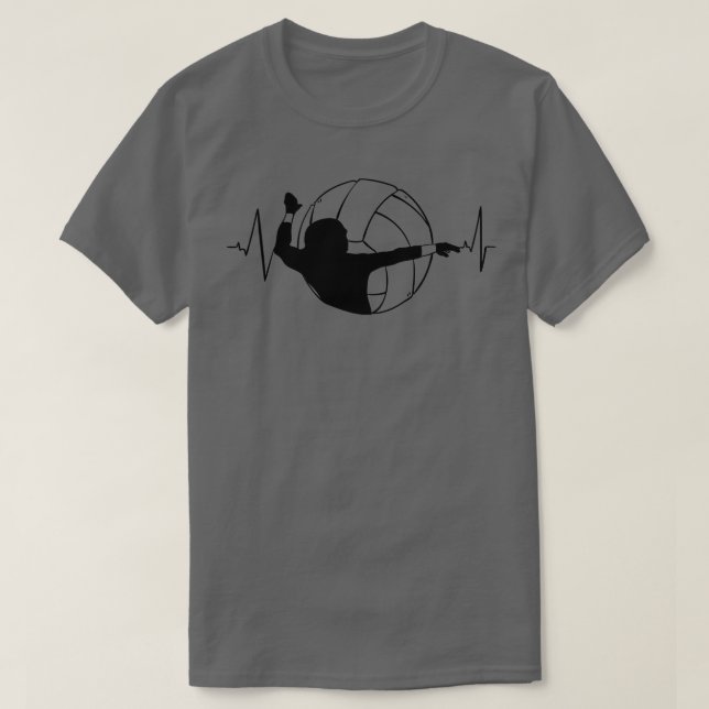 Volleyball Heartbeat 5 T-Shirt (Design Front)