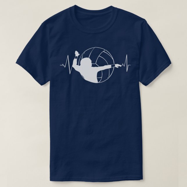 Volleyball Heartbeat 6 T-Shirt (Design Front)