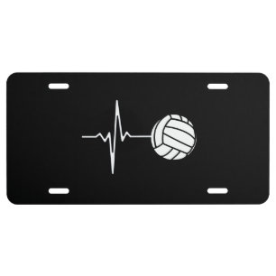Volleyball Heartbeat License Plate