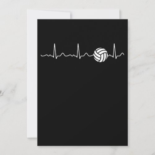 Volleyball _ Heartbeat Rhythm Pulse Holiday Card