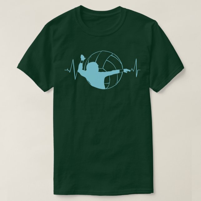 Volleyball Heartbeat T-Shirt (Design Front)