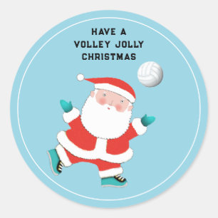 Volleyball Holiday Classic Round Sticker