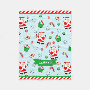 Volleyball Holiday Fleece Blanket
