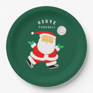 Volleyball Holiday Party Paper Plates