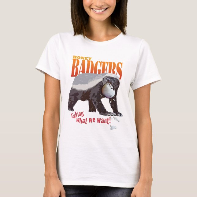 Volleyball Honey Badger T-Shirt (Front)