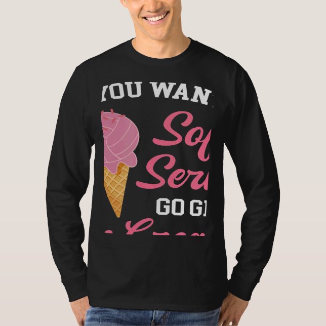 Volleyball If You Want A Soft Serve Ice Cream Men  T-Shirt (Front)