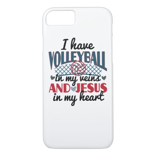 Volleyball In My Veins Jesus In My Heart Coach iPhone 87 Case