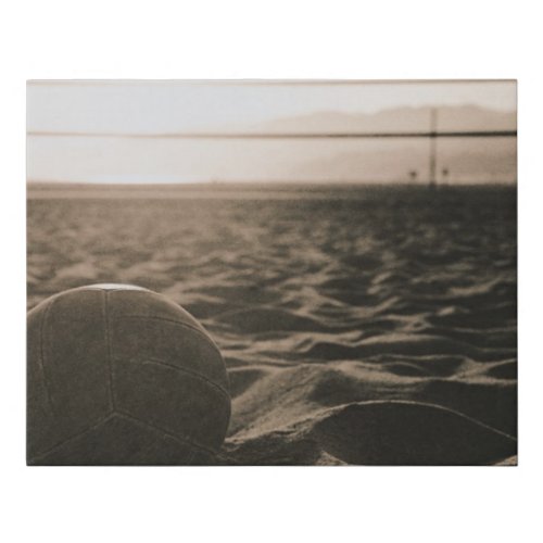 Volleyball in the Sand Faux Canvas Print