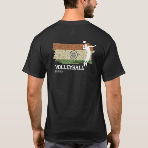 Volleyball India Flag Girls Volleyball Women T_Shirt