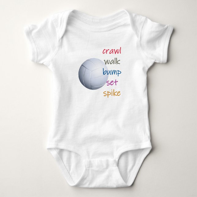 Volleyball Infant Bodysuit, Volleyball Gift Baby Bodysuit (Front)