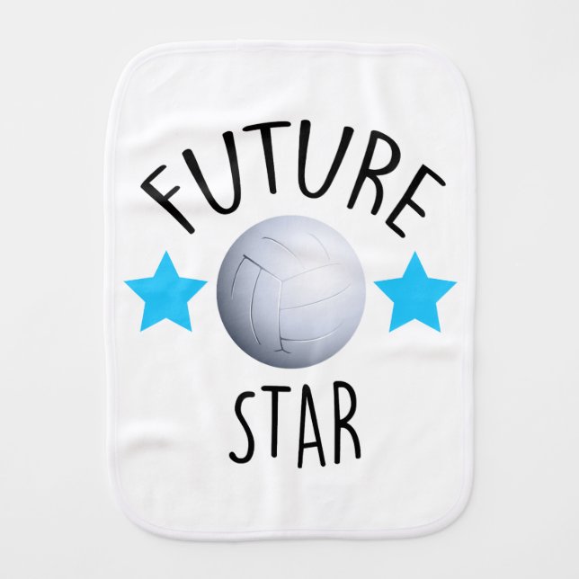 Volleyball Infant Burp Cloth, Volleyball Gift Baby Burp Cloth (Front)