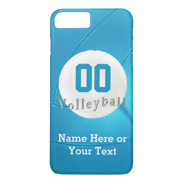 Volleyball iPhone 7 PLUS Cases with Number, Name (Back)