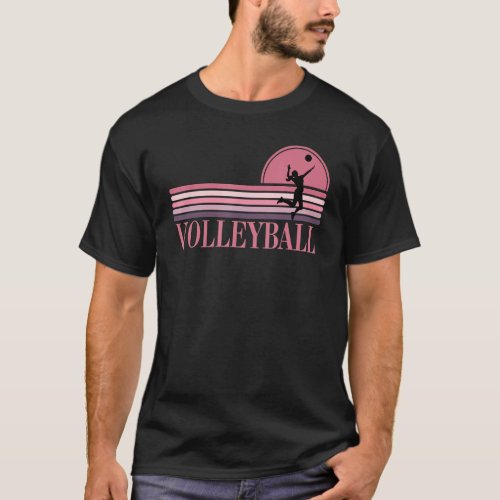 Volleyball Is Life Retro Team Player Teen Girls Wo T_Shirt