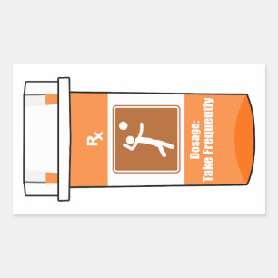 Volleyball Is My Drug Rectangular Sticker