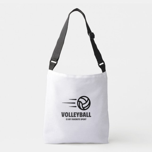 Volleyball is my favorite sport crossbody bag (Front)