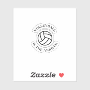 Volleyball is the answer sticker
