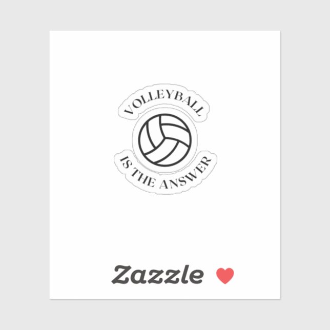 Volleyball is the answer sticker (Sheet)