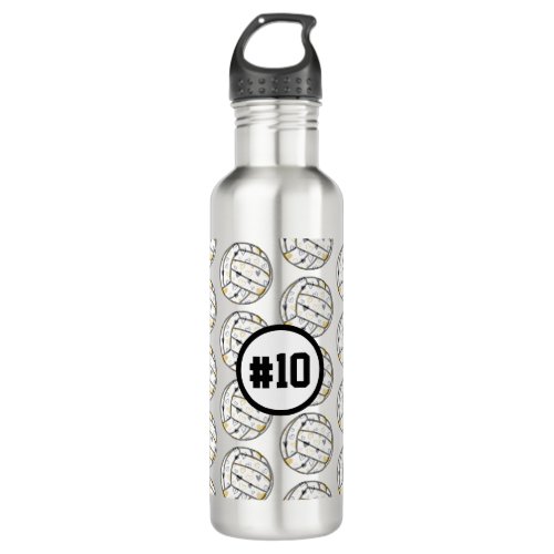 Volleyball Jersey Number Stainless Steel Water Bottle